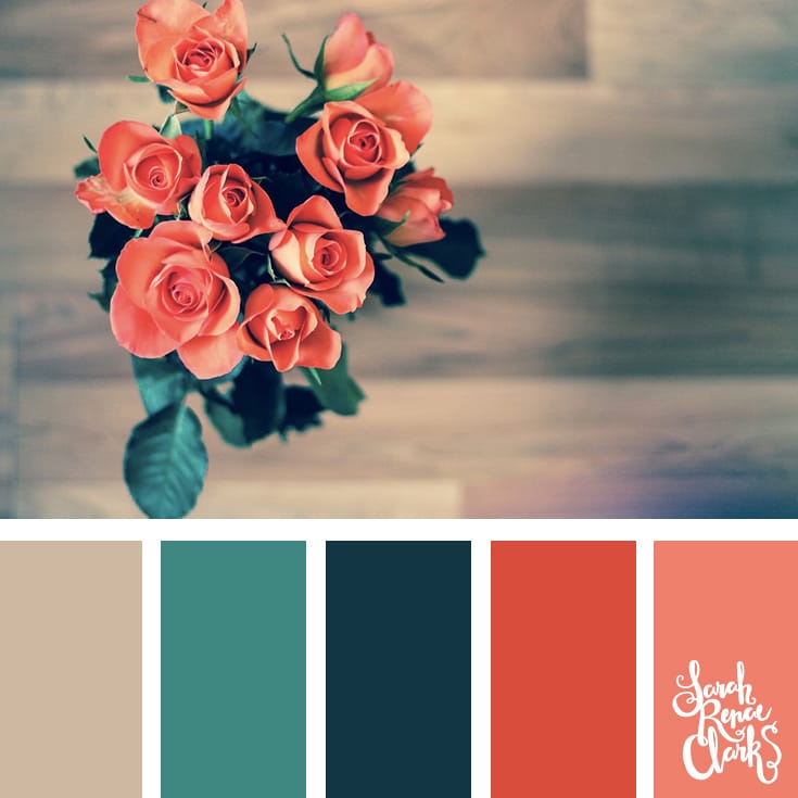 20 Color Ideas For Valentine's Day | See all 20 color schemes for inspiration at http://sarahrenaeclark.com