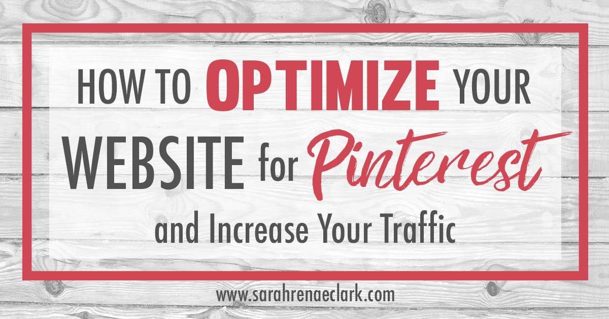 Pinterest can be a huge traffic source for your website. In this post, I'll show you how to verify your website on Pinterest, how to activate Rich Pins, how to set up social share icons, how to install Pinterest widgets, how to create hidden pinterest images and more. www.sarahrenaeclark.com