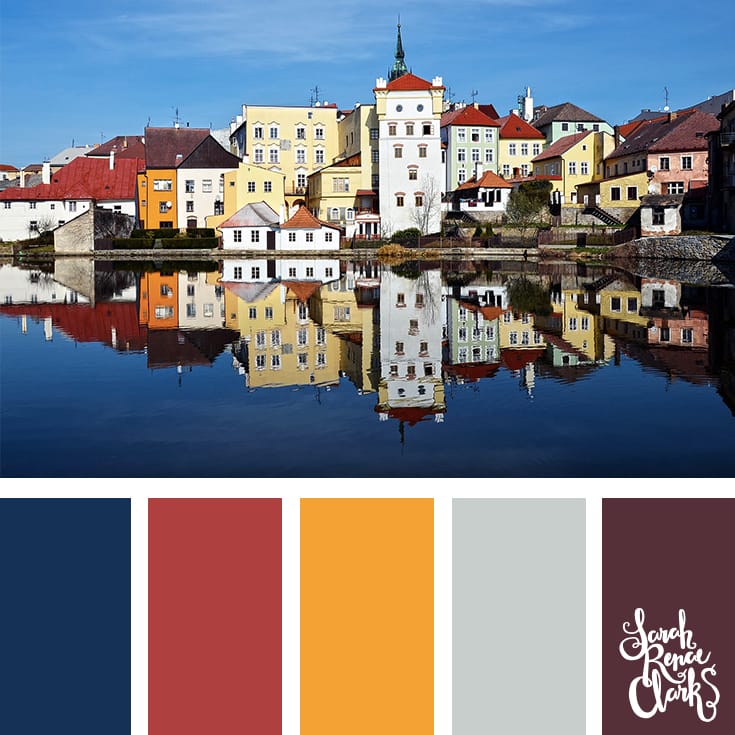 Color-Palette-117-buildings A beautiful color combination! | Click for more color combinations and color palettes inspired by the Pantone Fall 2017 Color Trends, plus other coloring inspiration at http://sarahrenaeclark.com | Colour palettes, colour schemes, color therapy, mood board, color hue