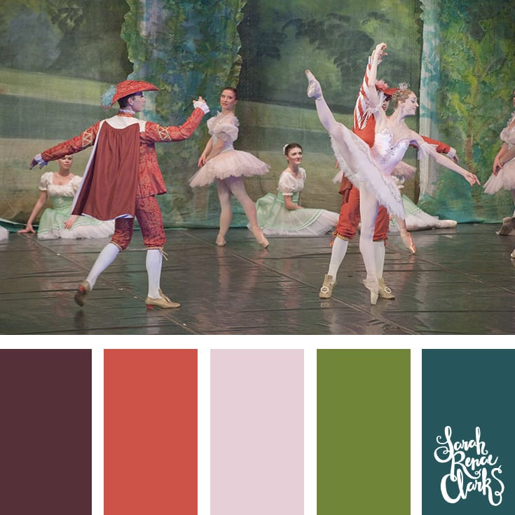Color-Palette-122-ballet Color Inspiration | Click for more color combinations and color palettes inspired by the Pantone Fall 2017 Color Trends, plus other coloring inspiration at http://sarahrenaeclark.com | Colour palettes, colour schemes, color therapy, mood board, color hue