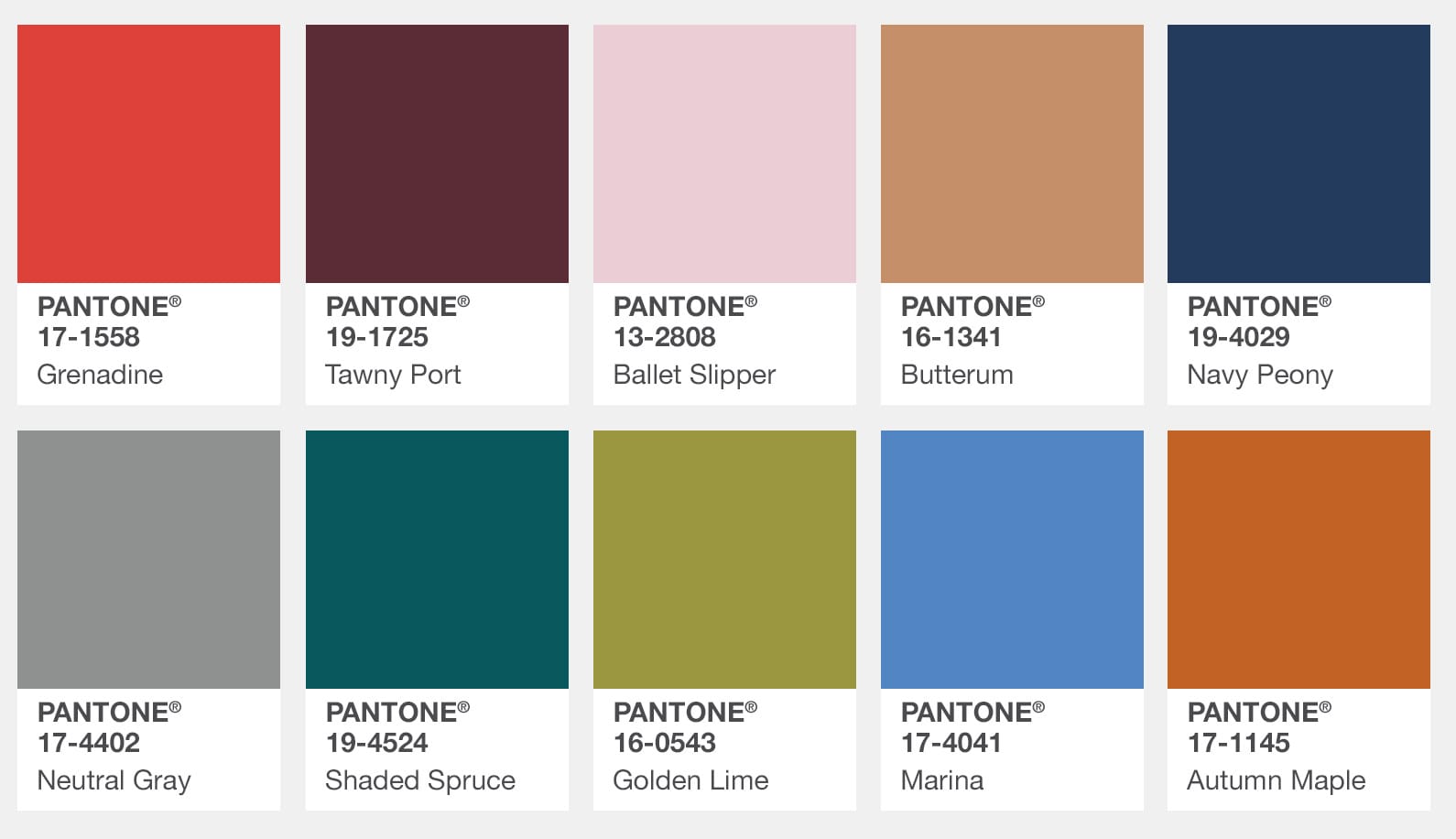 25 Color Palettes Inspired by the Pantone Fall 2017 Color Trends