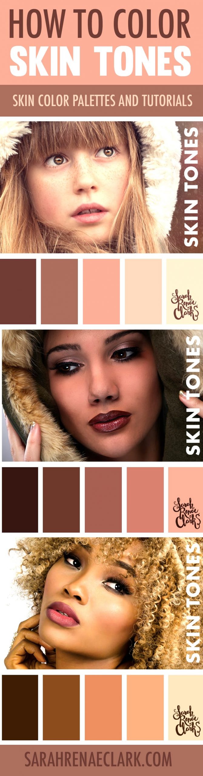 Learn how to color skin tones with colored pencils or markers with these 10 video tutorials. | How to Color Skin Tones | 10 Video Tutorials on Skin Coloring Techniques with Colored Pencils or Markers | Three-part series by Sarah Renae Clark