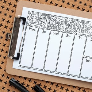Get organized with this printable weekly planner PDF | Track your chores, goals, weekly schedule, appointments, to do list, habits, etc with this printable planner!