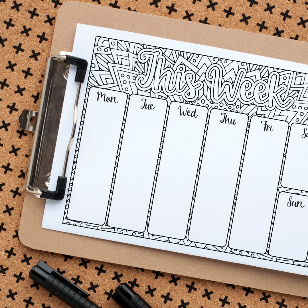 Get organized with this printable weekly planner PDF | Track your chores, goals, weekly schedule, appointments, to do list, habits, etc with this printable planner!