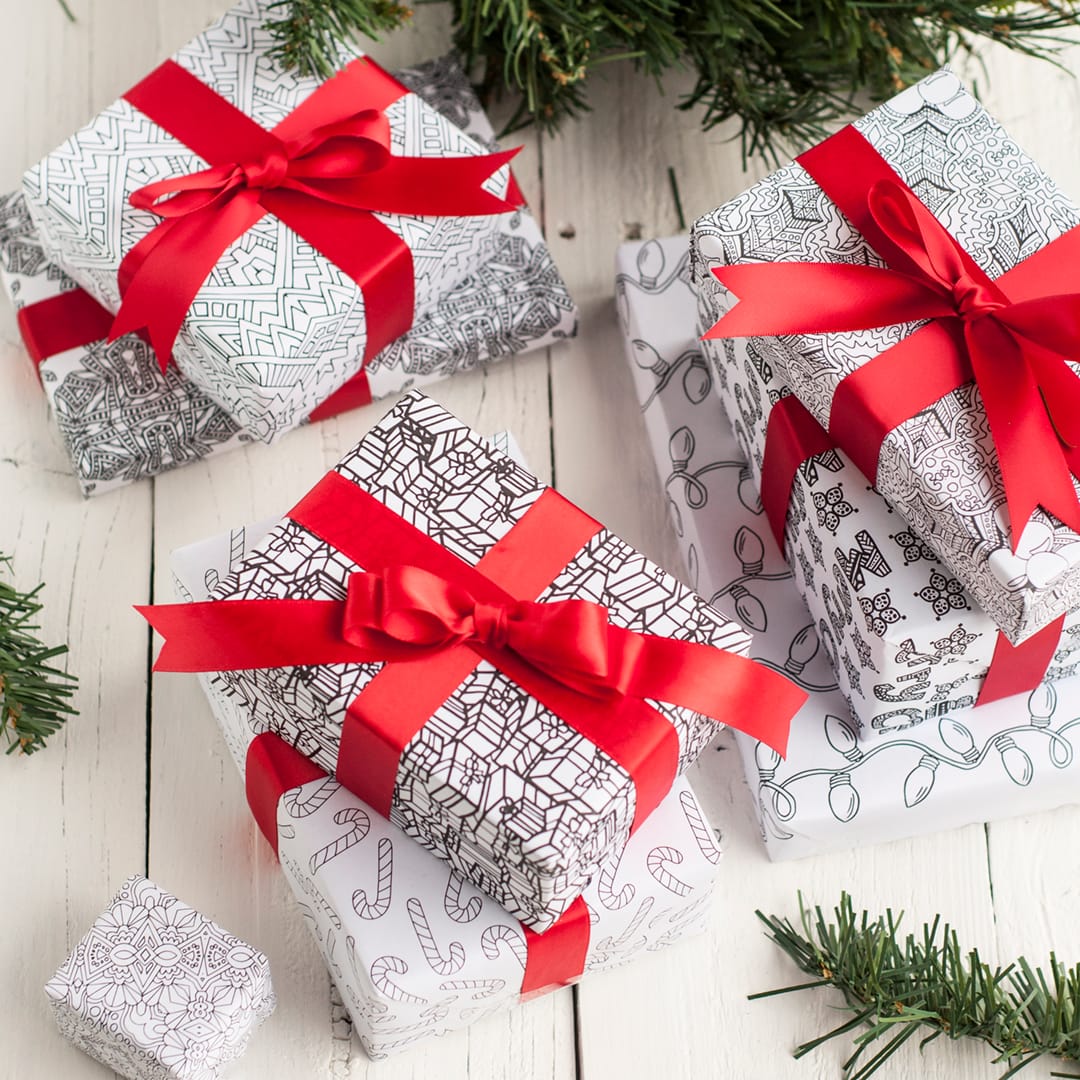 Turn your coloring pages into wrapping paper | Click to see all 29 creative ways to repurpose your coloring pages | #coloringpage #crafts www.sarahrenaeclark.com