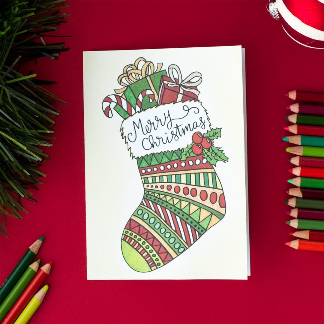 Free Christmas Card | Printable Template (Coloring Page Christmas Card) free-christmas-card-printable-template-coloring-page-christmas-card