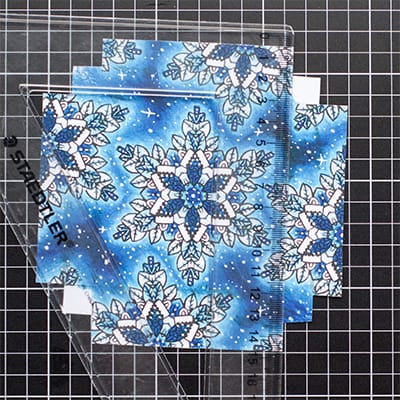 How to make a Christmas paper gift box - Lid step 5