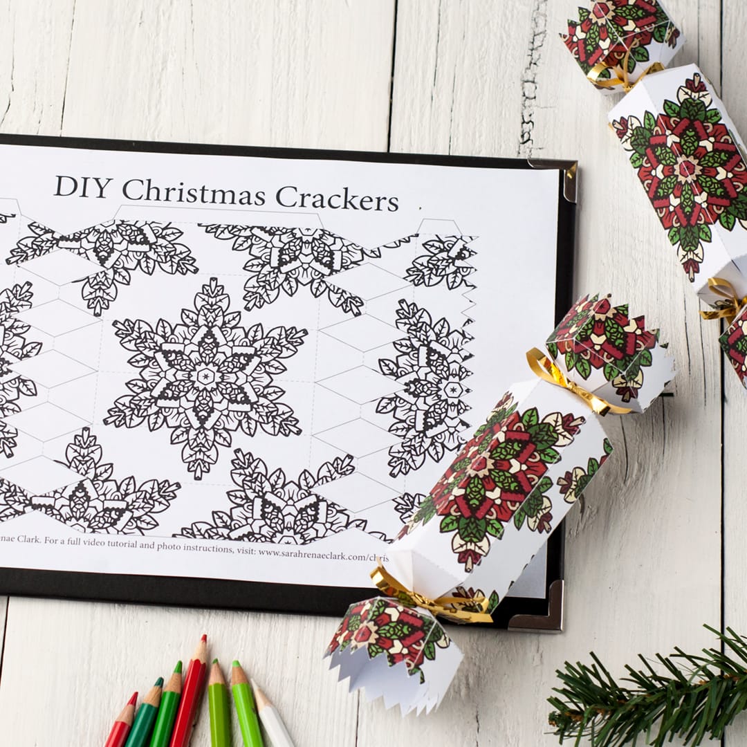 Make your own Christmas Crackers with this free printable cracker template! Find more Christmas printables at www.sarahrenaeclark.com/christmas Make your own Christmas Crackers with this free printable cracker template! Find more Christmas printables at www.sarahrenaeclark.com/christmas #christmascracker #template #free