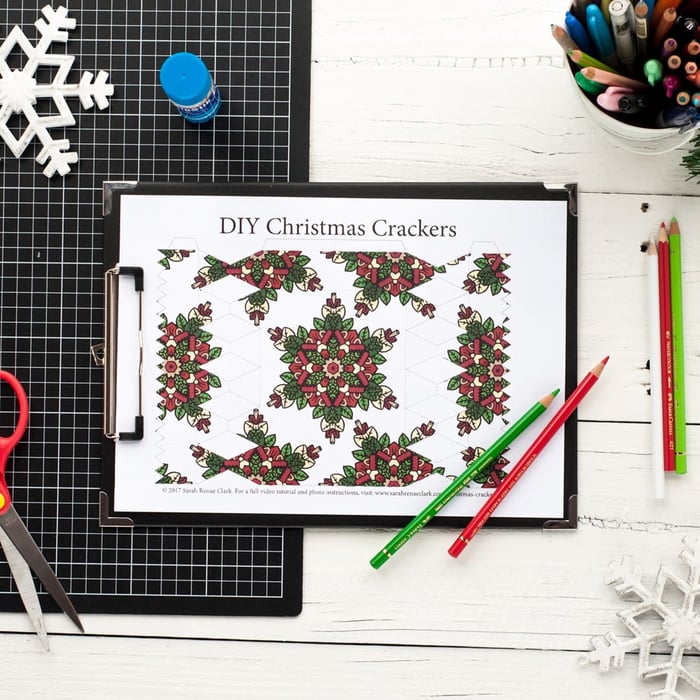 Printable Christmas Crackers - Sarah Renae Clark - Coloring Book Artist and Designer printable-christmas-crackers-sarah-renae-clark-coloring-book-artist-and-designer