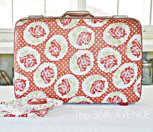 Upcycle an old suitcase | Click to see all 29 creative ways to repurpose your coloring pages | #coloringpage #crafts www.sarahrenaeclark.com