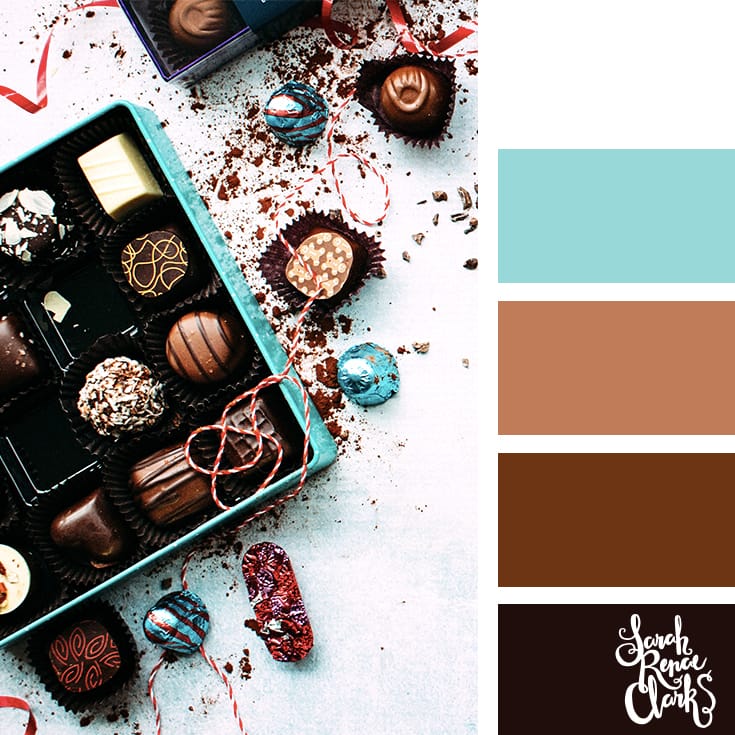 Chocolate colors // Christmas Color Schemes // Click for more Christmas color palettes, mood boards and color combinations at https://sarahrenaeclark.com #color #colorscheme #colorpalette Chocolate colors // Christmas Color Schemes // Click for more Christmas color palettes, mood boards and color combinations at https://sarahrenaeclark.com #color #colorscheme #colorpalette