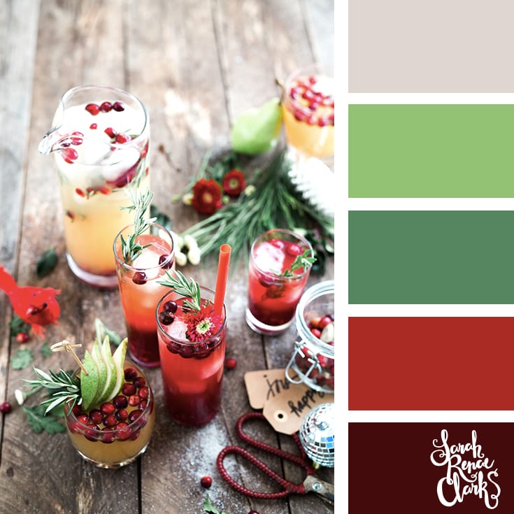Christmas drinks // Christmas Color Schemes // Click for more Christmas color palettes, mood boards and color combinations at https://sarahrenaeclark.com #color #colorscheme #colorpalette Christmas drinks // Christmas Color Schemes // Click for more Christmas color palettes, mood boards and color combinations at https://sarahrenaeclark.com #color #colorscheme #colorpalette