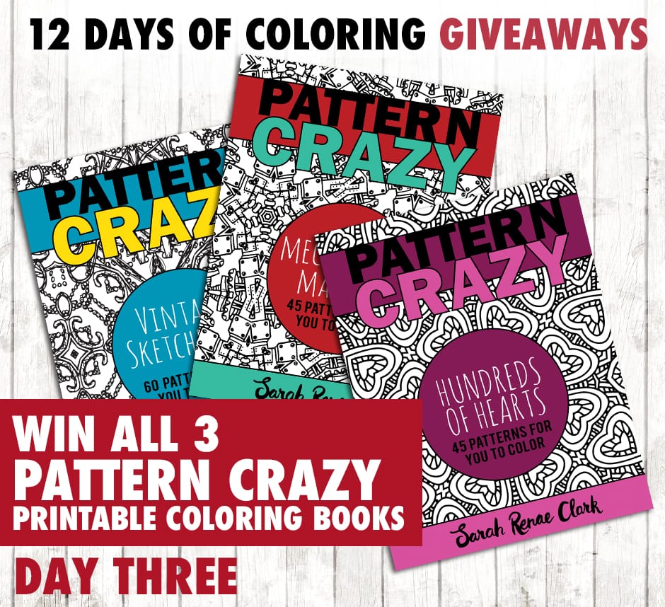 Enter to win today's coloring prize in the 12 Days of Coloring Giveaways! Find out more at sarahrenaeclark.com #giveaway