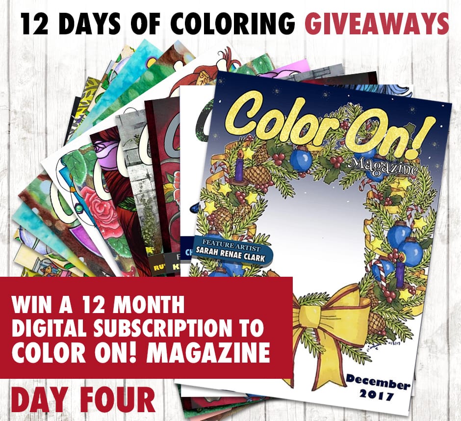 Enter to win today's coloring prize in the 12 Days of Coloring Giveaways! Find out more at sarahrenaeclark.com #giveaway