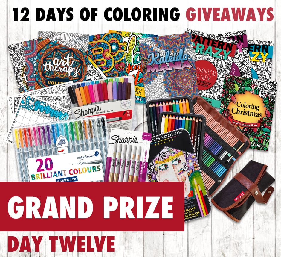 day twelve Enter to win today's coloring prize in the 12 Days of Coloring Giveaways! Find out more at sarahrenaeclark.com #giveaway