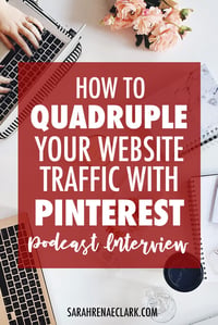 Pinterest Marketing: Tune in to this podcast episode to get some great tips on growing your website traffic with Pinterest #pinterest #pinterestmarketing