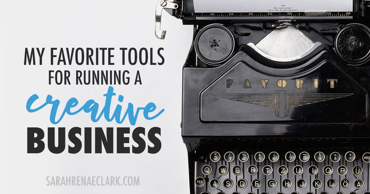 Here's a look at my favorite tools that I use daily to run my creative online business. Including my favorite tools for social media marketing, running giveaways, email marketing, productivity, blogging, graphic design and SEO analytics. Click to read more!
