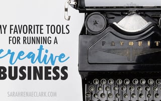 Here's a look at my favorite tools that I use daily to run my creative online business. Including my favorite tools for social media marketing, running giveaways, email marketing, productivity, blogging, graphic design and SEO analytics. Click to read more!