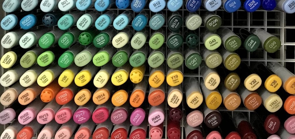 Copic sketch marker collection