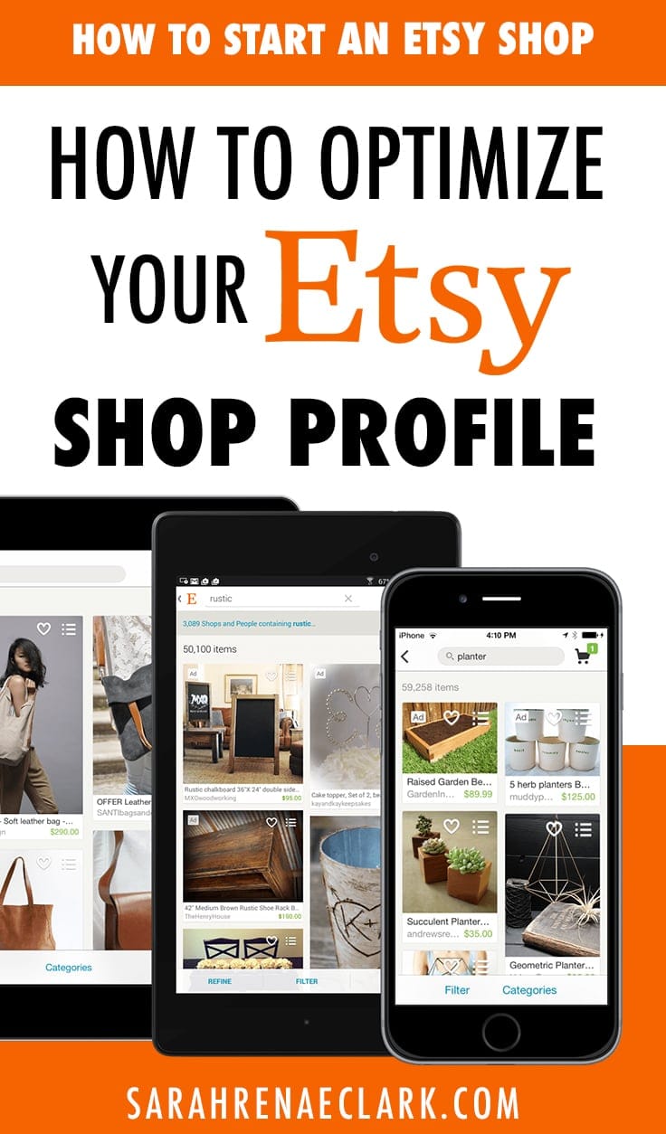 How to optimize your Etsy shop profile
