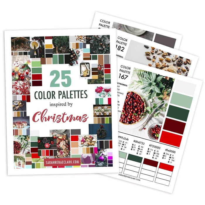 25 Color Palettes Inspired by Christmas | Printable PDF color guide
