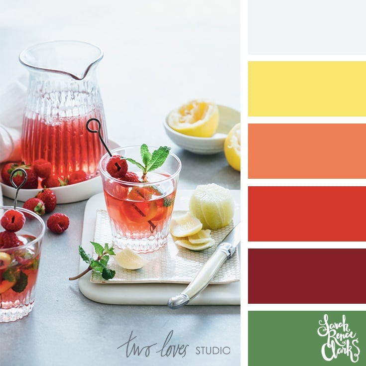 Summer citrus color palette