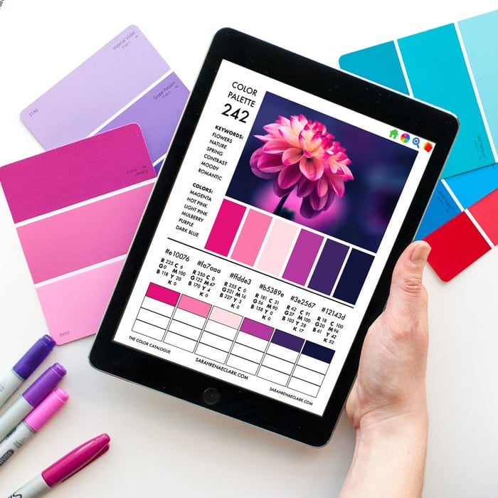 The Color Catalog - 250 Color Palettes in an interactive catalog you can sort by color, keyword or collection.