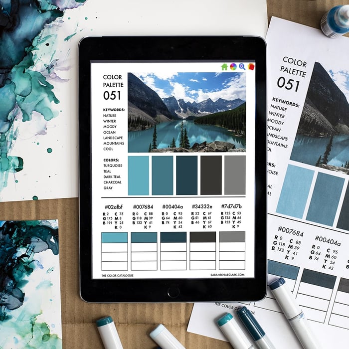 The Color Catalog - blue color palette