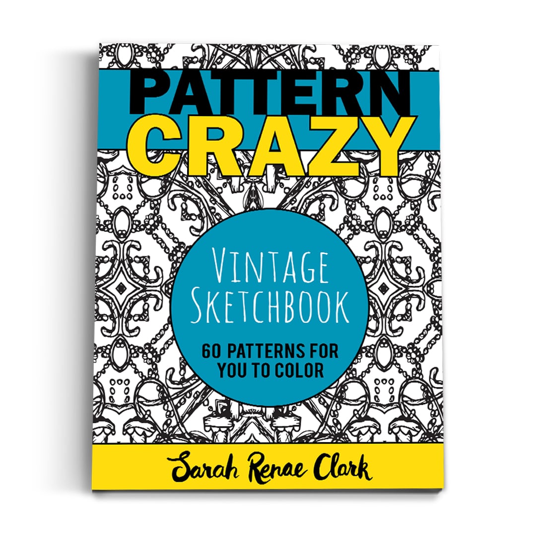 Pattern Crazy Vintage Sketchbook - Printable Adult Coloring Book