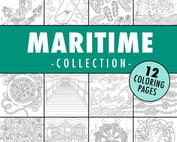 maritime ocean coloring page collection