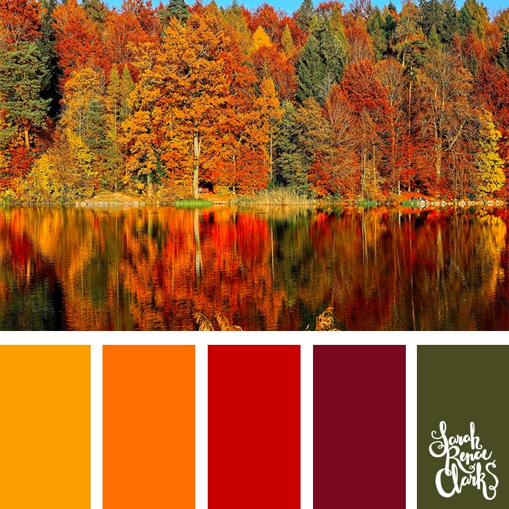 Color Palette - orange, red, green