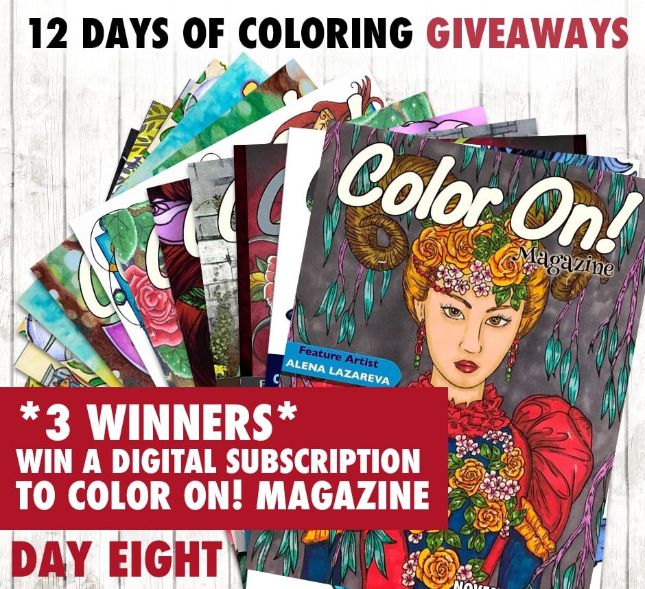 Enter to win today's coloring prize in the 12 Days of Coloring Giveaways! Find out more at sarahrenaeclark.com #giveaway