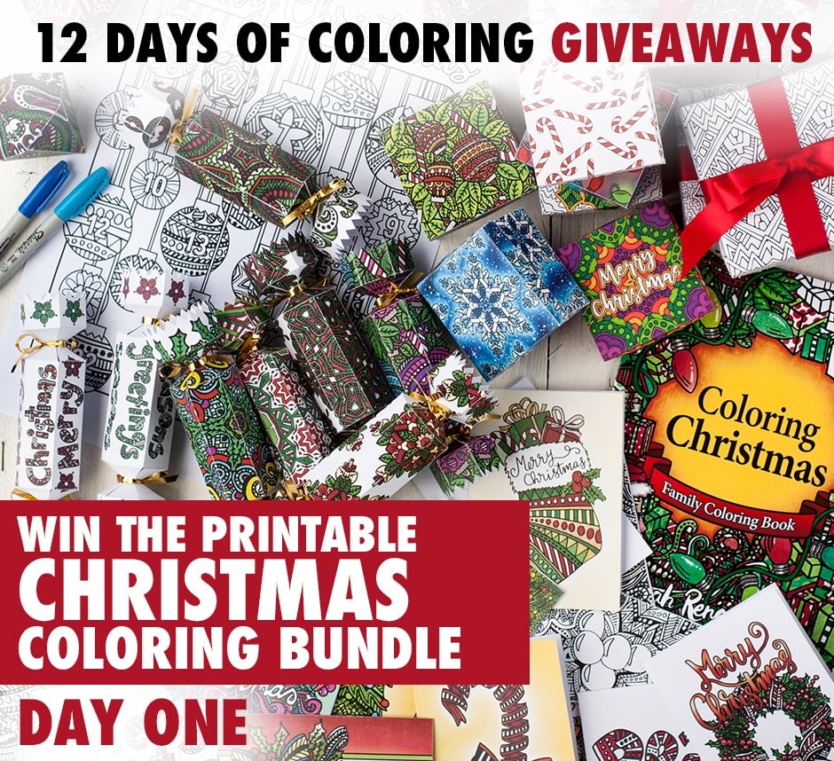 Enter to win today's coloring prize in the 12 Days of Coloring Giveaways! Find out more at sarahrenaeclark.com #giveaway