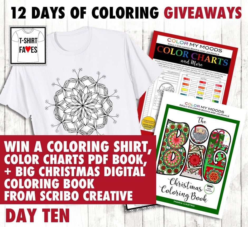 Enter to win today's coloring prize in the 12 Days of Coloring Giveaways! Find out more at sarahrenaeclark.com #giveaway