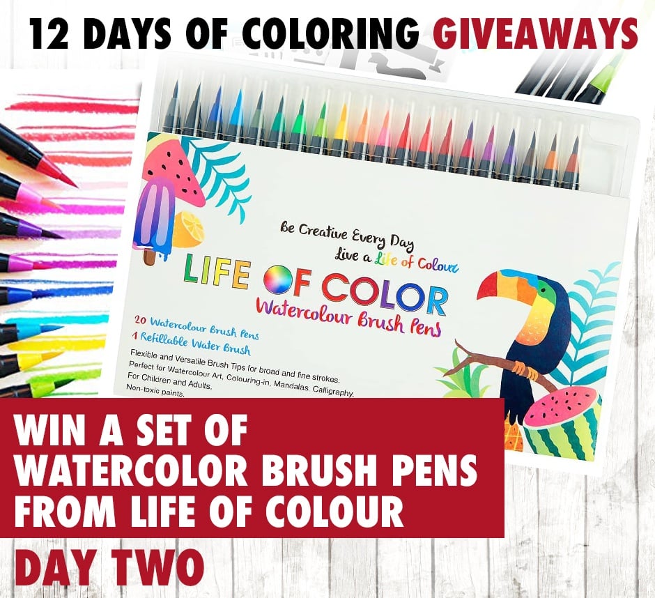 Enter to win today's coloring prize in the 12 Days of Coloring Giveaways! Find out more at sarahrenaeclark.com #giveaway