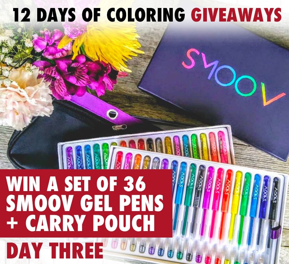 Enter to win today's coloring prize in the 12 Days of Coloring Giveaways! Find out more at sarahrenaeclark.com #giveaway
