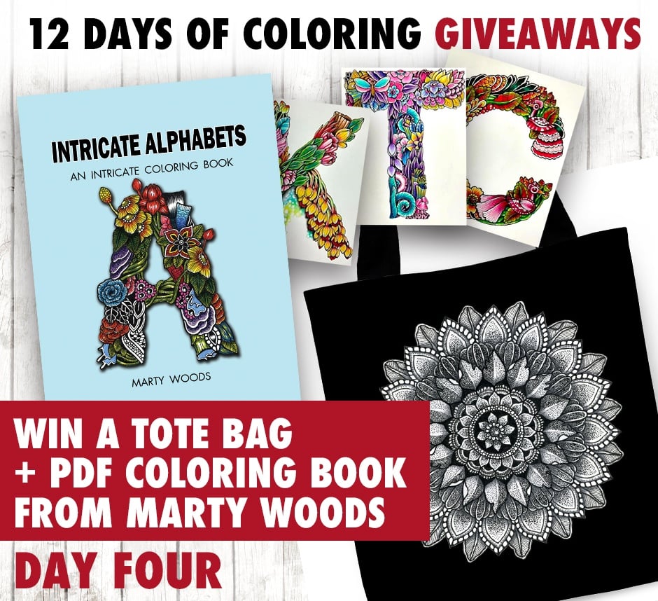 Enter to win today's coloring prize in the 12 Days of Coloring Giveaways! Find out more at sarahrenaeclark.com #giveaway