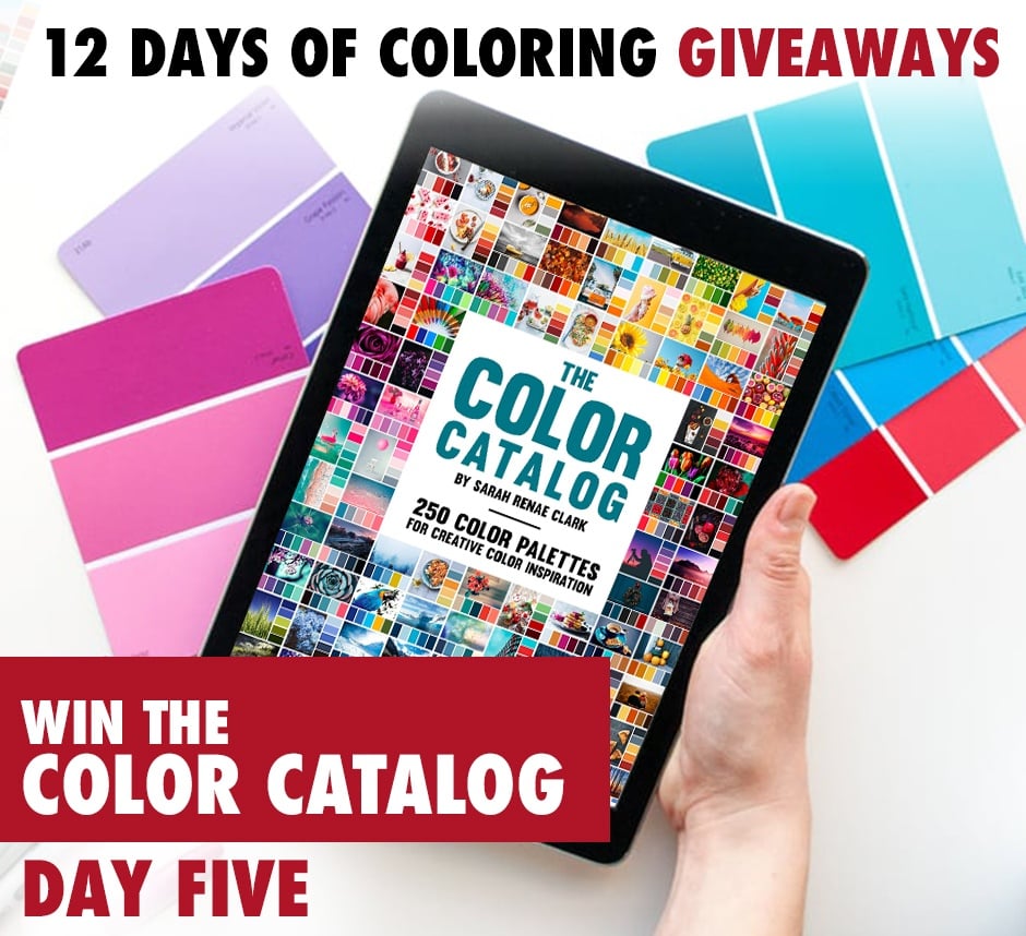 Enter to win today's coloring prize in the 12 Days of Coloring Giveaways! Find out more at sarahrenaeclark.com #giveaway
