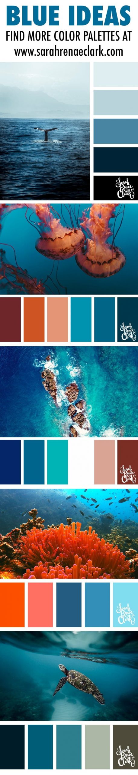 blue color palettes, color schemes