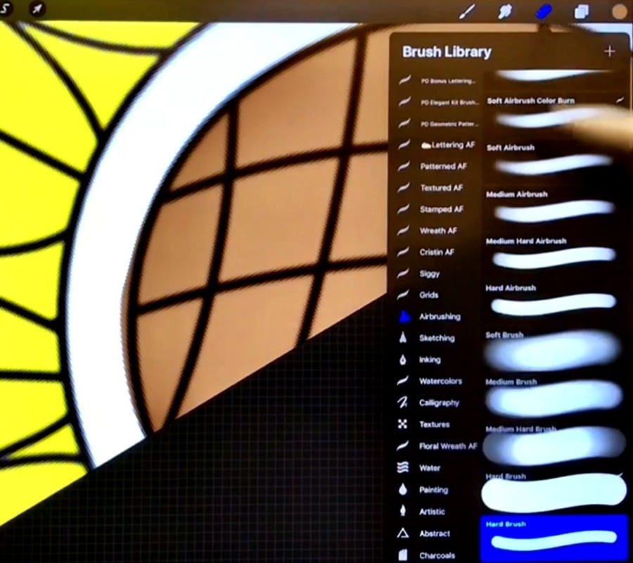 Procreate eraser brush tool
