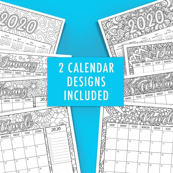 2020 Coloring Calendar - Image 5