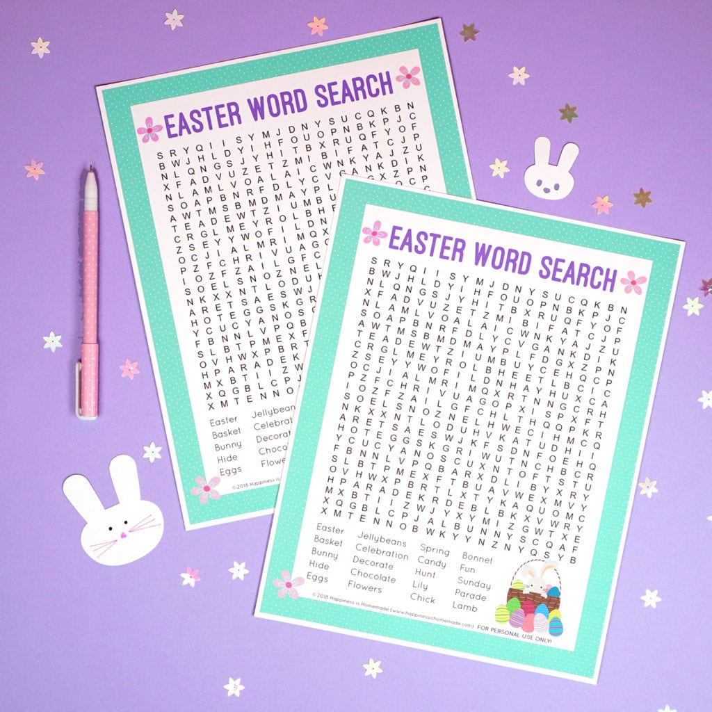 24. Easter word scramble