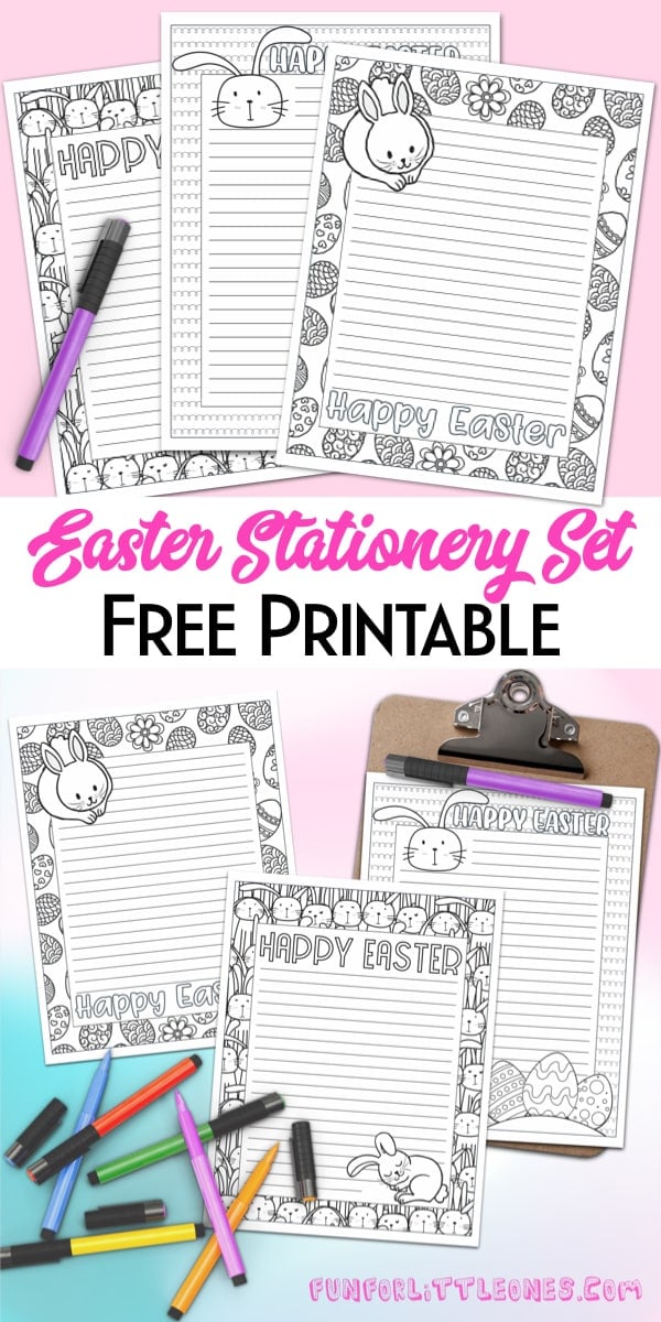 7. Easter stationery set