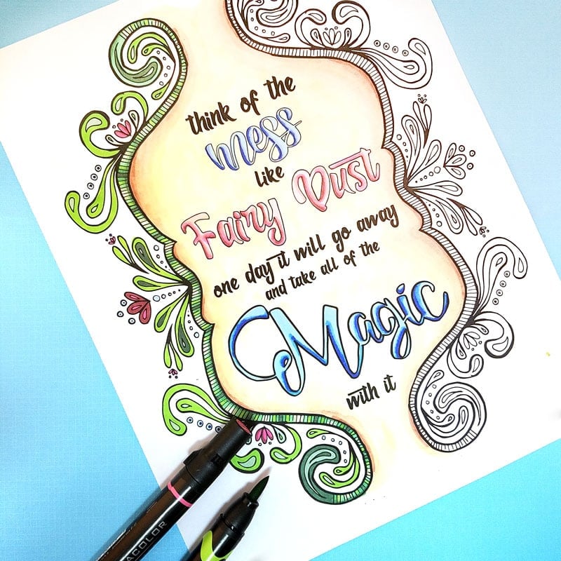 Free printable coloring page for moms