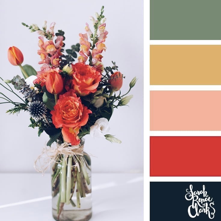 Red flowers // 25 Floral Color Palettes