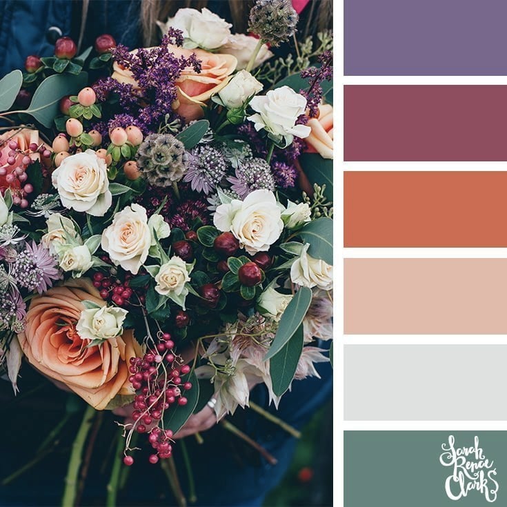 Bouquet color inspo // 25 Floral Color Palettes