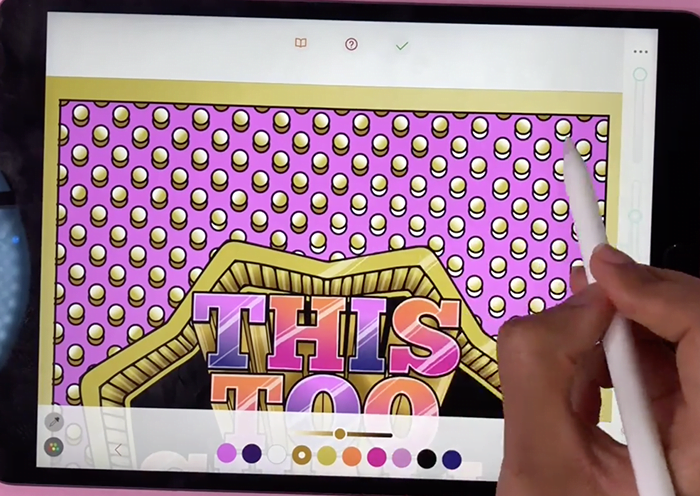 Pigment App - coloring the background