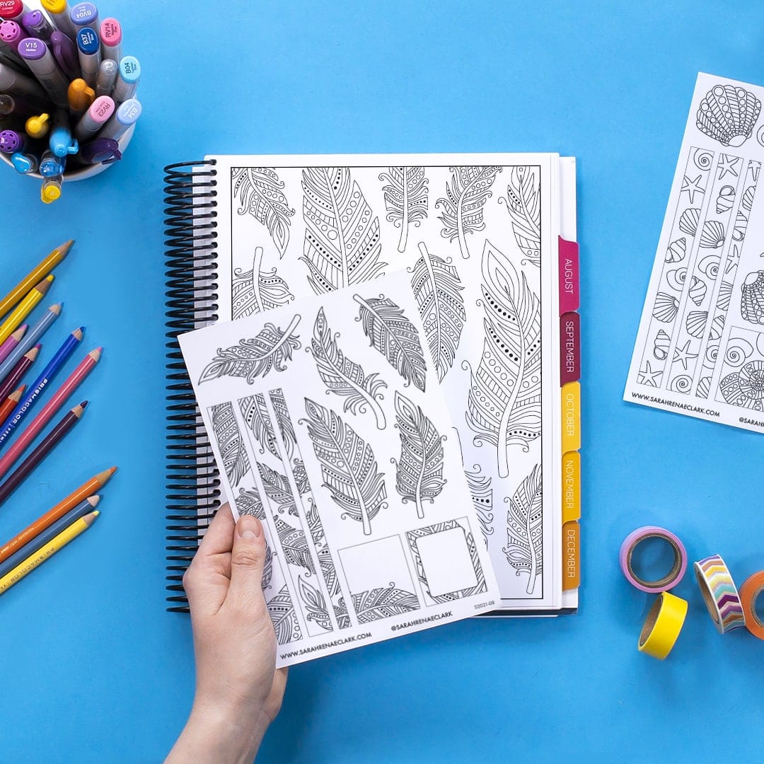 August stickers and planner 1080