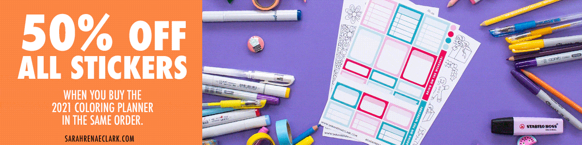 50% off all planner stickers