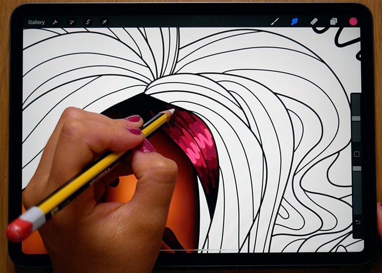 Procreate hair tutorial - step 5